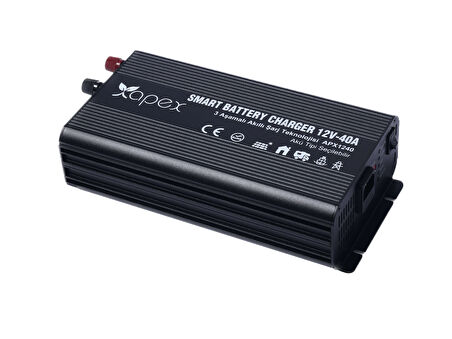 Apex 12V 40A Smart AC-DC Akü Şarj Cihazı 