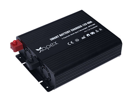 Apex 12V 60A Smart AC-DC Akü Şarj Cihazı 