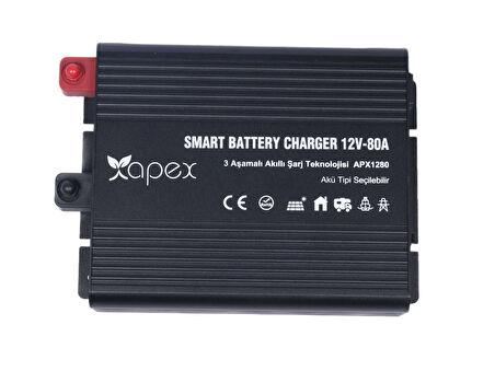 Apex 12V 80A Smart AC-DC Akü Şarj Cihazı 