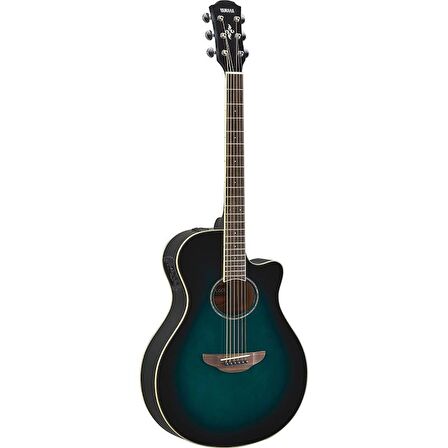 Yamaha APX600 Thin-Line Cutaway Elektro Akustik Gitar (Oriental Blue Burst)