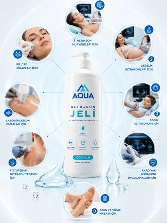 2 Adet Ultrason Jeli 1000 ML EKG EEG EMS Epilasyon Ultrason Jeli Kayganlaştırıcı Jel Su Bazlı Orj Ultrasound Jel Tıbbi Kullanım Masaj Jeli