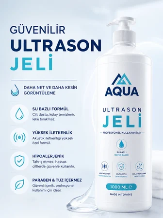 2 Adet Ultrason Jeli 1000 ML EKG EEG EMS Epilasyon Ultrason Jeli Kayganlaştırıcı Jel Su Bazlı Orj Ultrasound Jel Tıbbi Kullanım Masaj Jeli