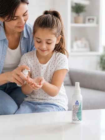 aquaseptica 100 ML Spreyli El Dezenfektanı El ve Cilt Antiseptiği Seyahat Boy %70 Ethanol Koku Giderici Hijyenik Çözelti