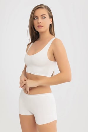 Pantolon İçi Bayan Giyim Renkli İç Basic Lazer Kesim Dikişsiz Kadın Boxer Külot 3'lü Paket