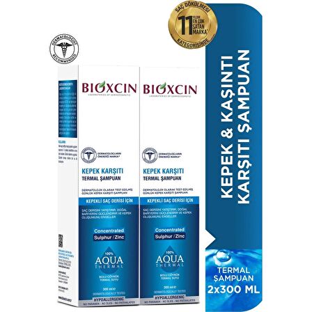 Bioxcin Aqua Thermal Kepek Şampuanı 300 ml 2'Lİ SET