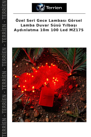 Özel Seri Gece Lambası Görsel Lamba Duvar Süsü Yılbaşı Aydınlatma 10m 100 Led MZ175