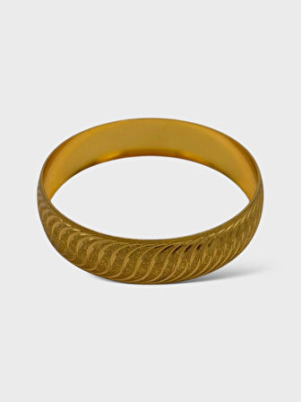 Çelik 22 Ayar Altın Kaplama Bilezik