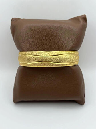 Çelik 22 Ayar Altın Kaplama Bilezik