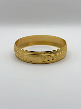 Çelik 22 Ayar Altın Kaplama Bilezik