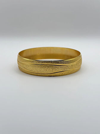 Çelik 22 Ayar Altın Kaplama Bilezik