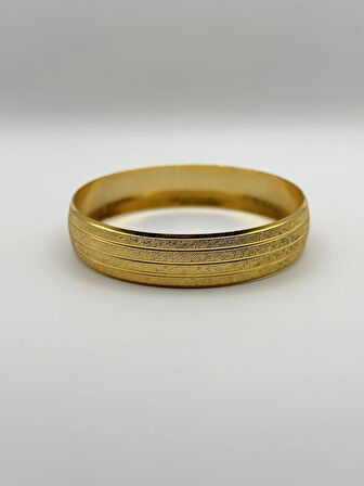 Çelik 22 Ayar Altın Kaplama Bilezik