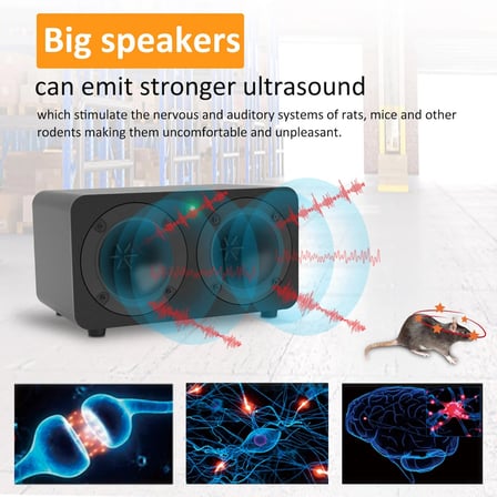 Fare Kovucu Peller Pro Black Industrial Pest Repeller Ultrasonik Fare Haşere Akrep Yarasa Kovucu