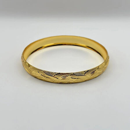 Çelik 22 Ayar Altın Kaplama Bilezik