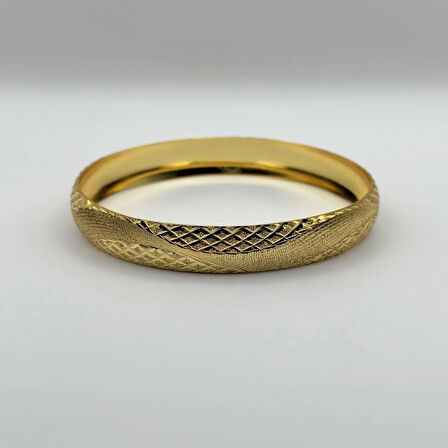 Çelik 22 Ayar Altın Kaplama Bilezik