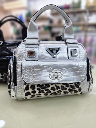 6 GÖZLÜ LEOPAR DESEN AYRINTILI A KALİTE KADIN EL-OMUZ ÇANTASI