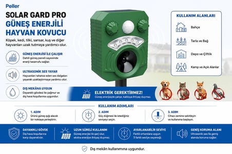 Peller Solar Gard Pro Güneş Enerjili Hayvan Kovucu