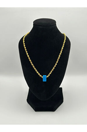 Çelik 22 Ayar Altın Kaplama Burgu Kolye