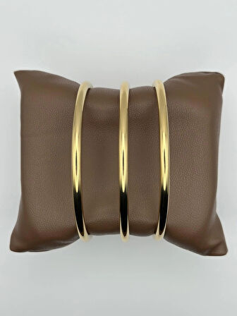 Çelik Kalın Ajda Bilezik - 3 Adet