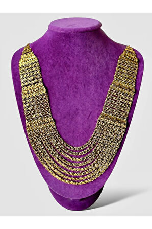 Çelik 22 Ayar Altın Kaplama Madonna Hint Akıtma Kolye