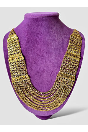 Çelik 22 Ayar Altın Kaplama Madonna Hint Akıtma Kolye