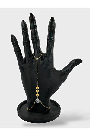 Çelik Zirkon Taşlı Pullu Şahmeran Bileklik