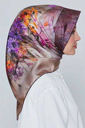 Armine Nostalji Serisi İpek Twill Eşarp 7915D-32