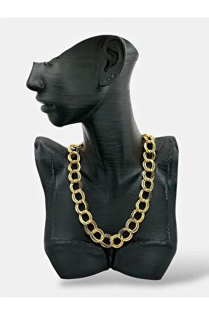 Çelik 22 Ayar Altın Kaplama Samanyolu Kolye