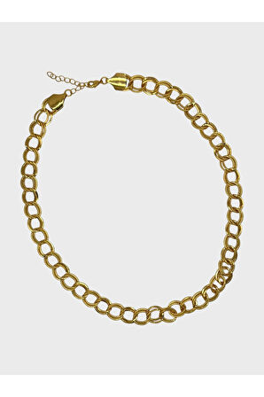 Çelik 22 Ayar Altın Kaplama Samanyolu Kolye