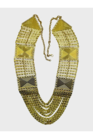 Çelik 22 Ayar Altın Kaplama Madonna Hint Akıtma Kolye