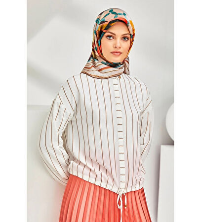 Armine Nostalji Serisi Twill İpek Eşarp 8319D-35