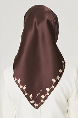 Armine Nostalji Serisi İpek Twill Eşarp 8553D-91
