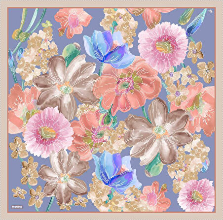 Armine Twill İpek Eşarp 9318D