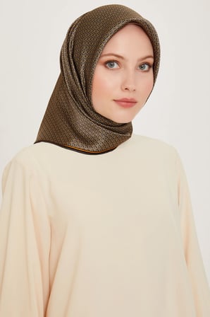 Armine Nostalji Karma Desenli Twill İpek Eşarp 9250D