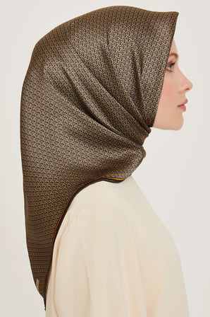Armine Nostalji Karma Desenli Twill İpek Eşarp 9250D