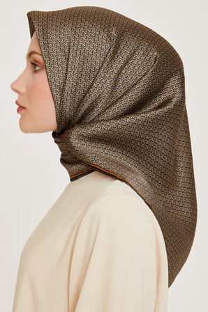 Armine Nostalji Karma Desenli Twill İpek Eşarp 9250D