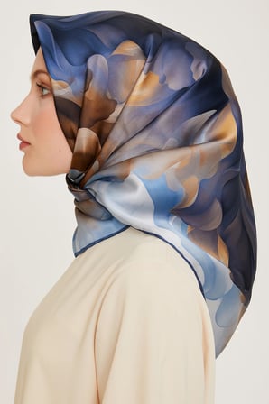 Armine Nostalji Batik Desenli Twill İpek Eşarp 9244D