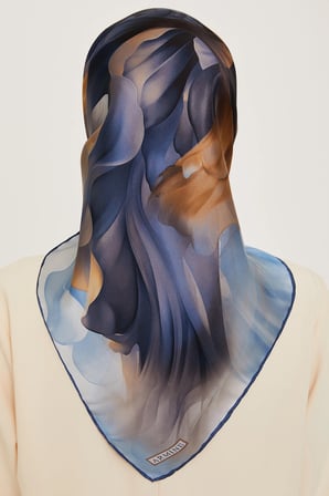 Armine Nostalji Batik Desenli Twill İpek Eşarp 9244D
