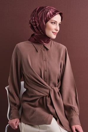 Armine Çiçek Desenli Sura İpek Eşarp 9600DS