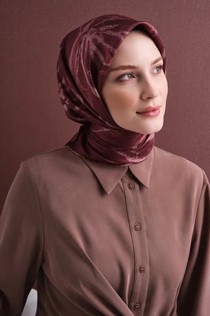 Armine Çiçek Desenli Sura İpek Eşarp 9600DS