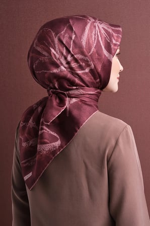 Armine Çiçek Desenli Sura İpek Eşarp 9600DS