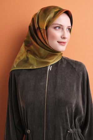Armine Çiçek Desenli Sura İpek Eşarp 9603DS