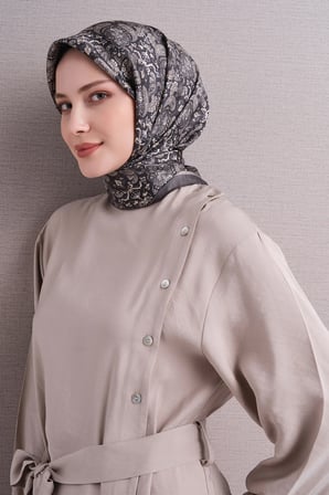 Armine Etnik Desenli Sura İpek Eşarp 9609DS