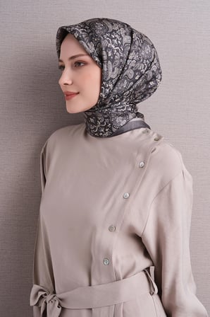 Armine Etnik Desenli Sura İpek Eşarp 9609DS