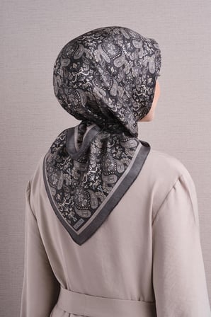 Armine Etnik Desenli Sura İpek Eşarp 9609DS