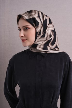 Armine Geometrik Desenli Sura İpek Eşarp 9614DS