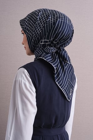 Armine Geometrik Desenli Sura İpek Eşarp 9644DS