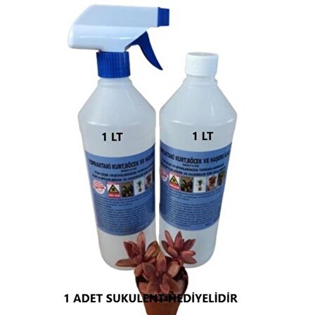 2 ADET 1 LT ÇİÇEK VE BİTKİ İLACI (TOPRAKTAKİ HAŞERE VE KURTÇUKLAR İÇİN)