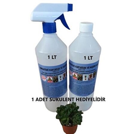 2 ADET 1 LT ÇİÇEK VE BİTKİ İLACI (TOPRAKTAKİ HAŞERE VE KURTÇUKLAR İÇİN)