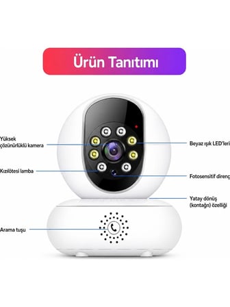 Wifi Ip Kamera 1080P Çift 2.4 / 5g Cctv Sistemi Hareket Izleme Sesli Akıllı Ev Güvenlik Kamerası LISA-CMR24