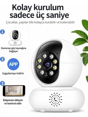 Wifi Ip Kamera 1080P Çift 2.4 / 5g Cctv Sistemi Hareket Izleme Sesli Akıllı Ev Güvenlik Kamerası LISA-CMR24